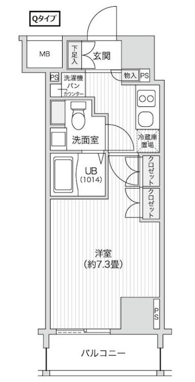 レジディア笹塚２　308号室　間取り