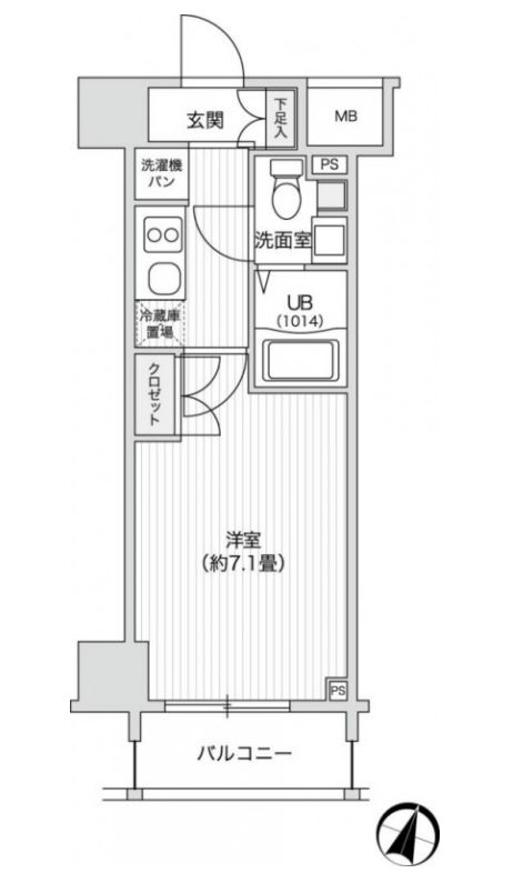 レジディア笹塚２　707号室　間取り
