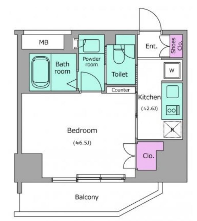 レジディア笹塚２　1310号室　間取り