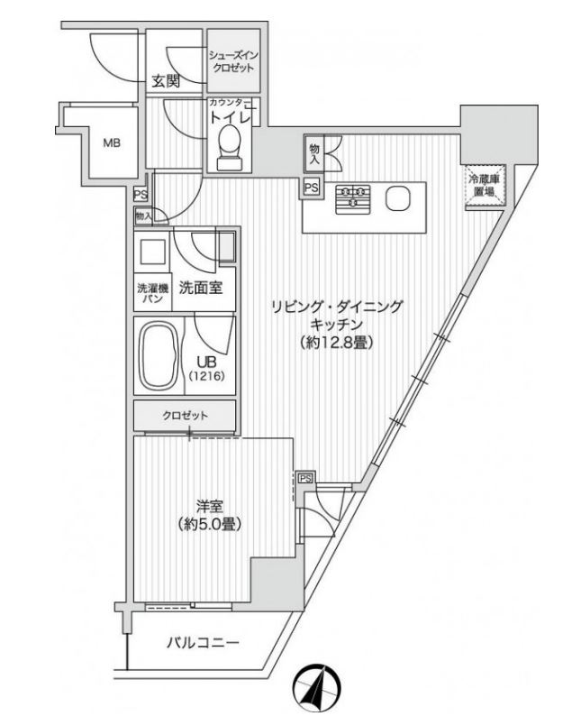 レジディア笹塚２　1008号室　間取り