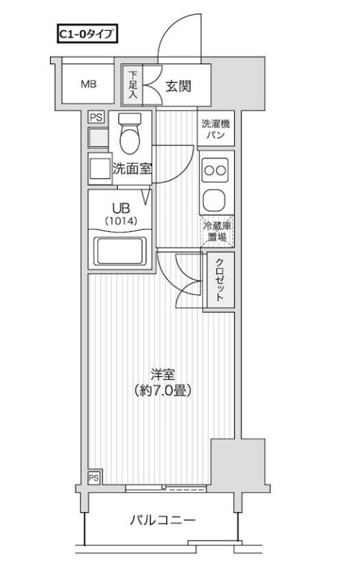 レジディア笹塚２　1102号室　間取り