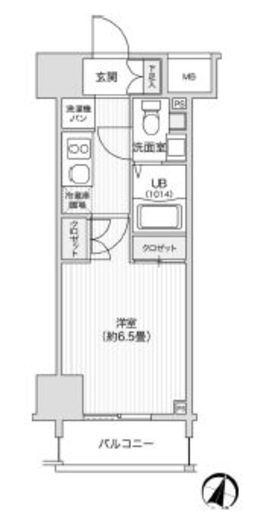 レジディア笹塚2　1003号室　間取り