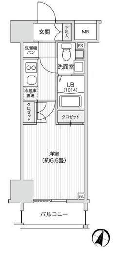 レジディア笹塚2　203号室　間取り
