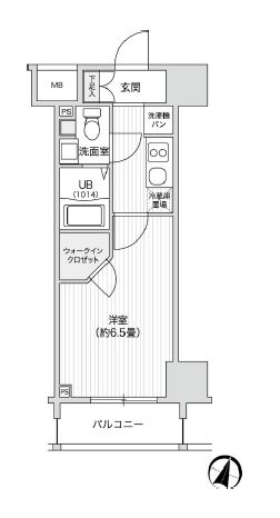 レジディア笹塚Ⅱ　204号室　間取り