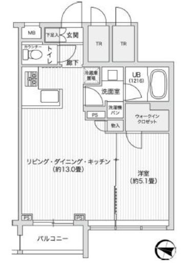 レジディア笹塚2　213号室　間取り