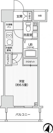 レジディア笹塚2　305号室　間取り