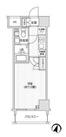レジディア笹塚2　306号室　間取り