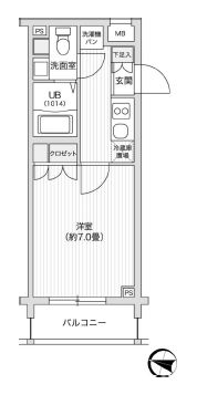 レジディア笹塚2　314号室　間取り