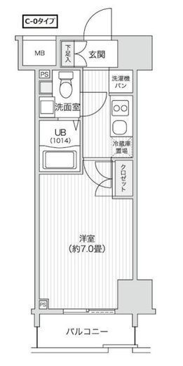 レジディア笹塚2　602号室　間取り
