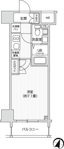 レジディア笹塚2　607号室　間取り