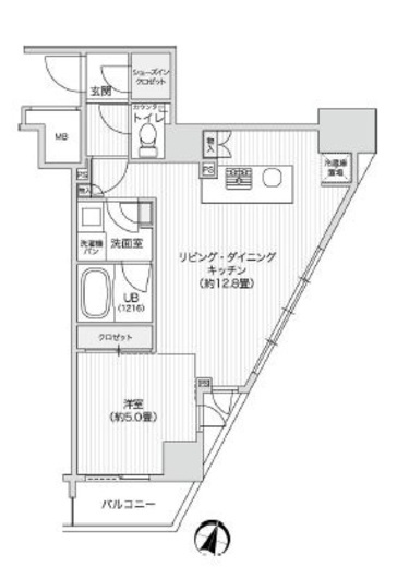レジディア笹塚2　908号室　間取り