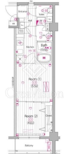 ガーラ・ヒルズ新宿　214号室　間取り