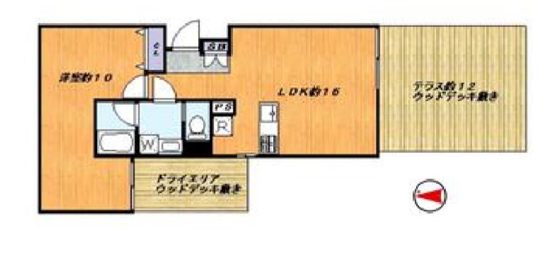 丘テラス神楽坂　002号室　間取り