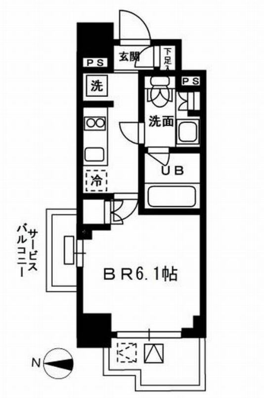 レジディア新宿イースト3　901号室　間取り