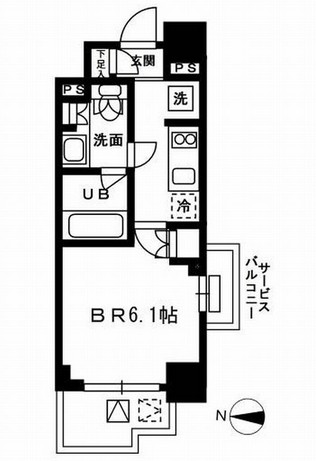 レジディア新宿イースト3　504号室　間取り