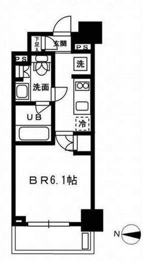 レジディア新宿イースト3　902号室　間取り