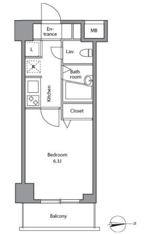 レジディア上落合　1-110号室　間取り