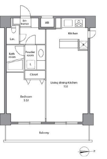 レジディア上落合　406号室　間取り