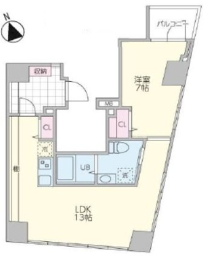 クーカイ・テラス白金高輪　901号室　間取り