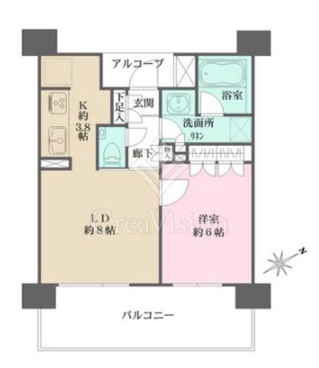 ベリスタ目黒不動前　302号室　間取り