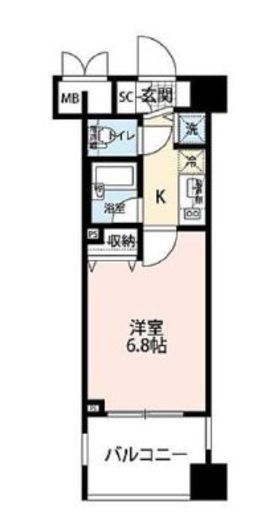 コンシェリア・デュー代々木公園　803号室　間取り
