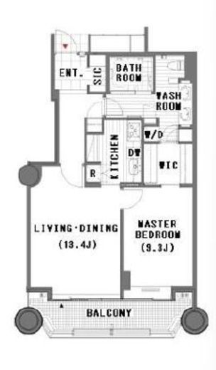 赤坂溜池タワーレジデンス　2208号室　間取り