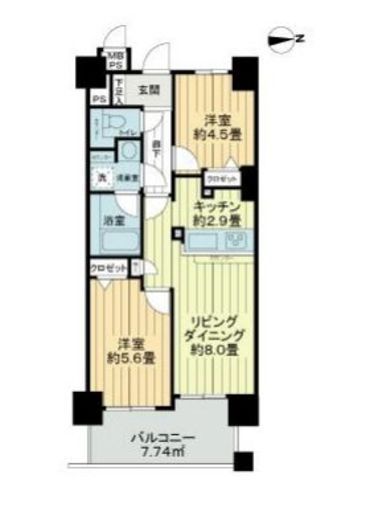 ライオンズマンション白金台　207号室　間取り
