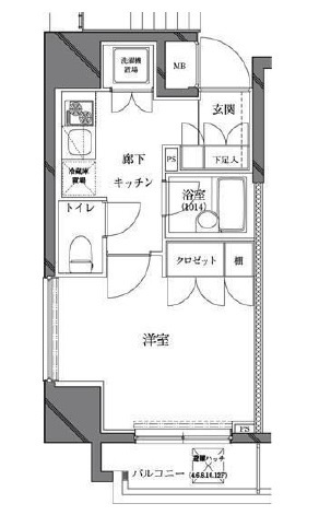 セジョリ西麻布　201号室　間取り