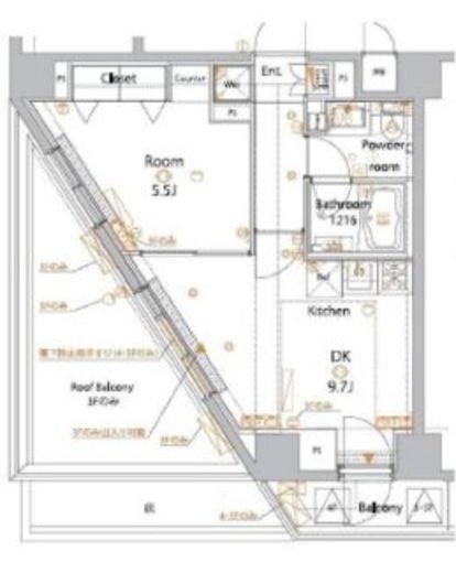 メイクスデザイン高田馬場　508号室　間取り