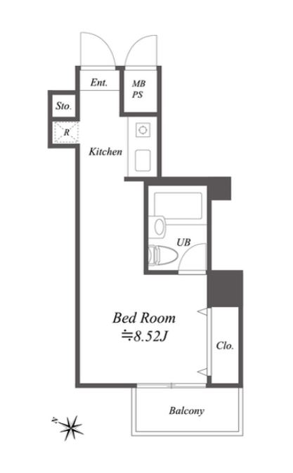 メゾン・ド・ヴィレ麻布台　306号室　間取り