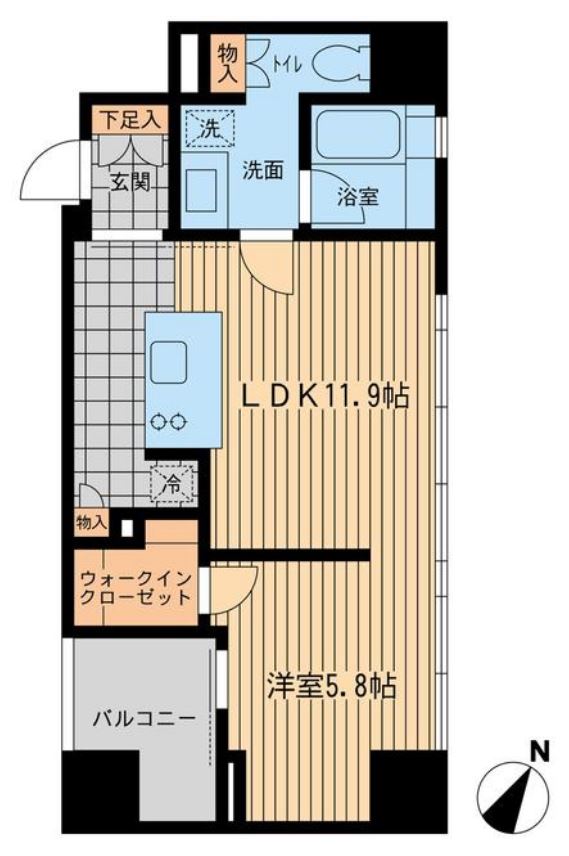 ウィルテラス勝どき　502号室　間取り