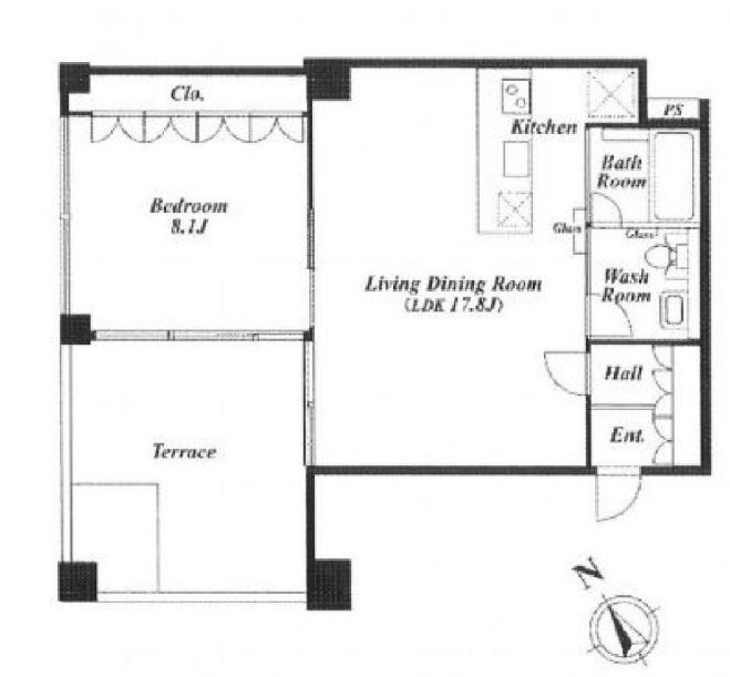 Qiz広尾　505号室　間取り
