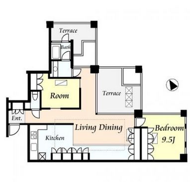 クイズ広尾　1001号室　間取り
