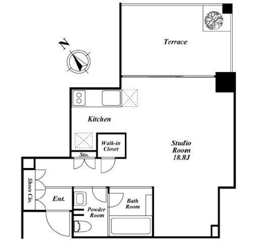 クイズ広尾　601号室　間取り