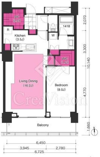 ブリリアイストタワー勝どき　4205号室　間取り