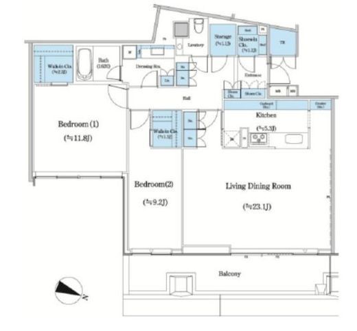 二番町テラス　1004号室　間取り