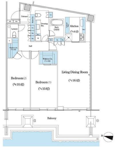 二番町テラス　911号室　間取り