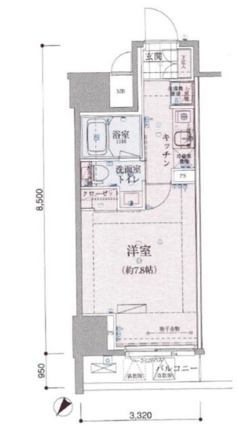 リヴシティ日本橋ネクステシア　203号室　間取り