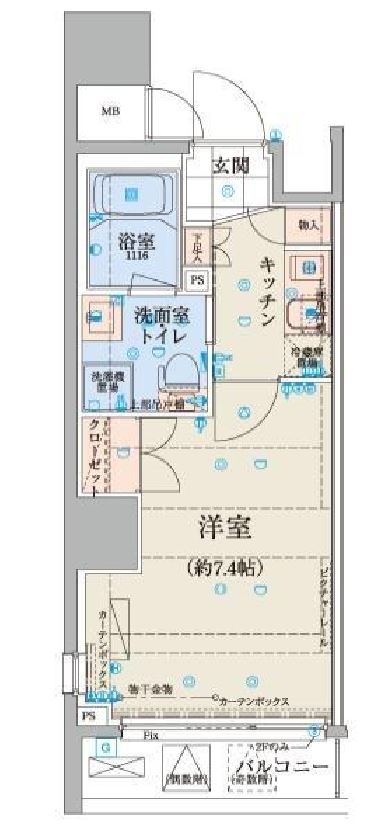 リヴシティ日本橋ネクステシア　207号室　間取り