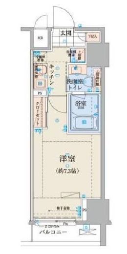 リヴシティ日本橋ネクステシア　702号室　間取り