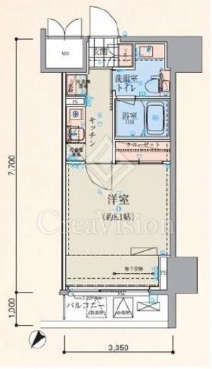 リヴシティ日本橋ネクステシア　804号室　間取り