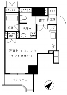 日本橋ヴォアール　810号室　間取り