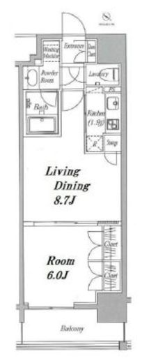 エピック東日本橋レジデンス　1202号室　間取り