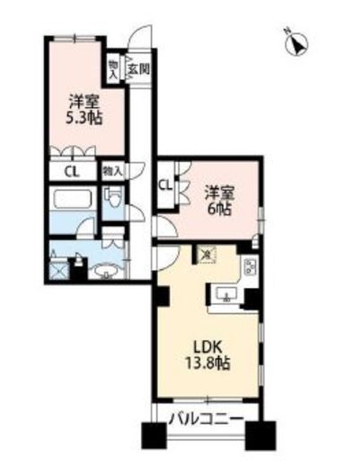 ザ・パームス日本橋リバーサイドタワー　1103号室　間取り