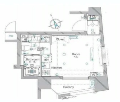 メイクスデザイン南青山　805号室　間取り