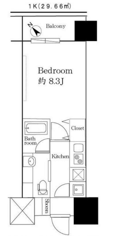 プレシャス渋谷　1102号室　間取り