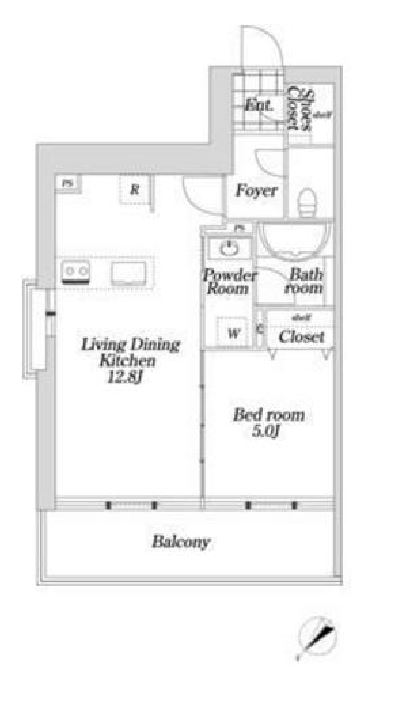 KDX大伝馬レジデンス　401号室　間取り