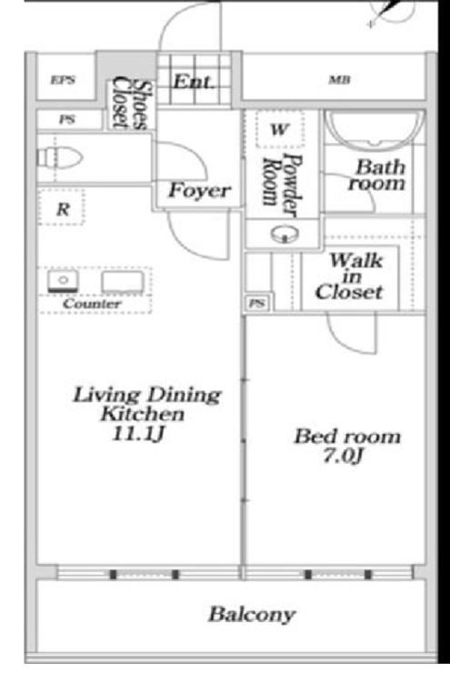 KDX大伝馬レジデンス　502号室　間取り