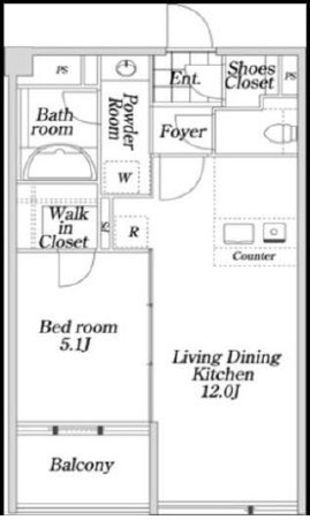 KDX大伝馬レジデンス　404号室　間取り