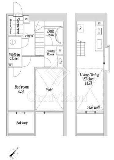 KDX大伝馬レジデンス　506号室　間取り